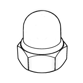 DIN986(白盖)非金属嵌件六角盖形螺母(白盖)